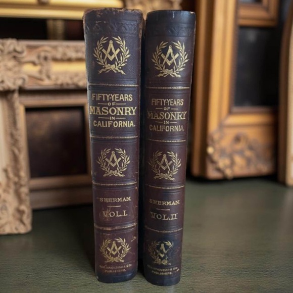 FIFTY YEARS OF MASONRY IN CALIFORNIA 1896 Vintage Books Volume l Volume ll Set - Picture 10 of 12